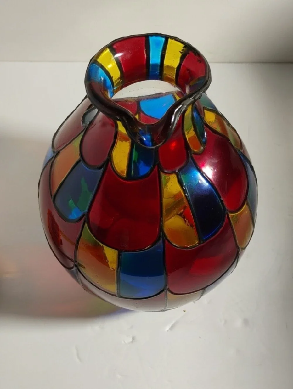 Vidrio Multicolor Stained Glass Style Decorative Wine Chiller Made In Mexico